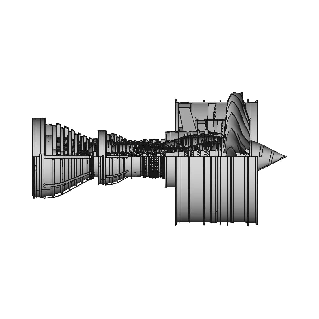 Turbo Jet Engine | 3D Engineering Design File_270_0_degree_snapshot