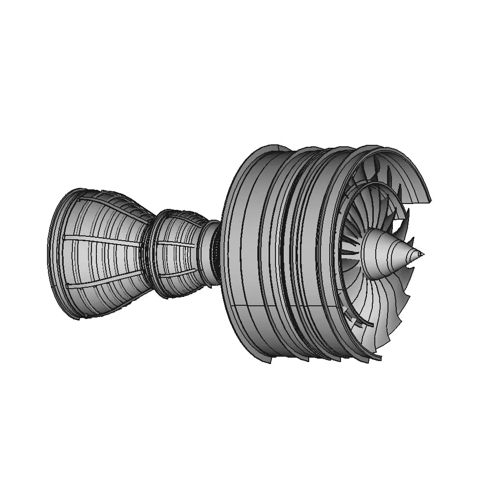 Turbo Jet Engine | 3D Engineering Design File_60_30_degree_snapshot