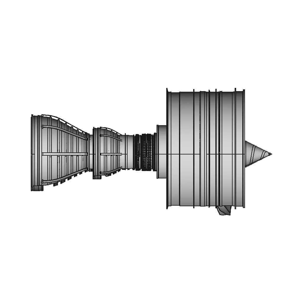Turbo Jet Engine | 3D Engineering Design File_90_0_degree_snapshot