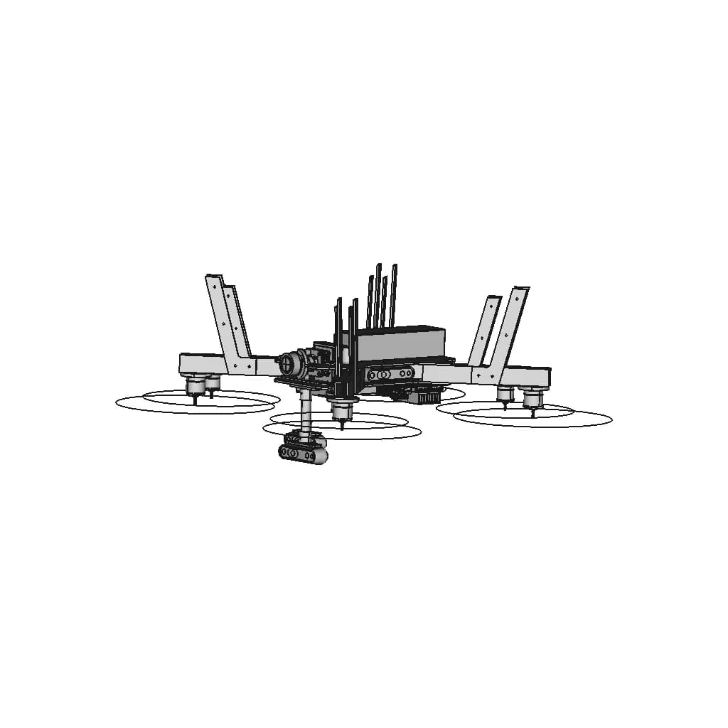 X Frame Uav | High-Quality CAD Model_270_0_degree_snapshot