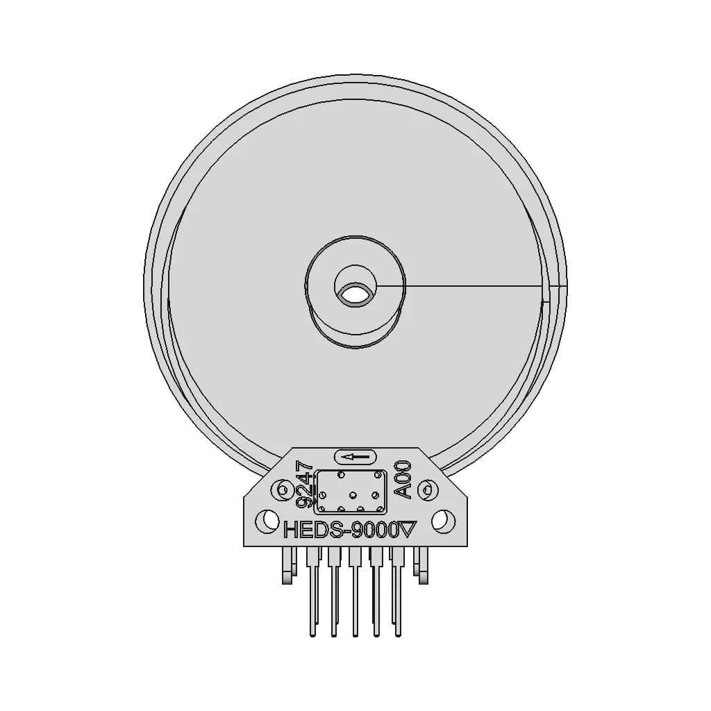 Heds 9000 A00 9100 Optical Encoder 50Mm Disc - Downloadable CAD Representation_0_0_degree_snapshot