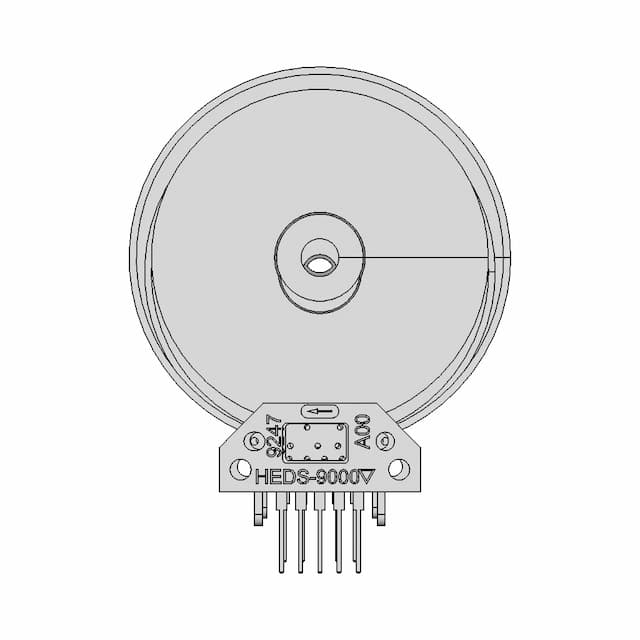 Heds 9000 A00 9100 Optical Encoder 50Mm Disc - Downloadable CAD Representation