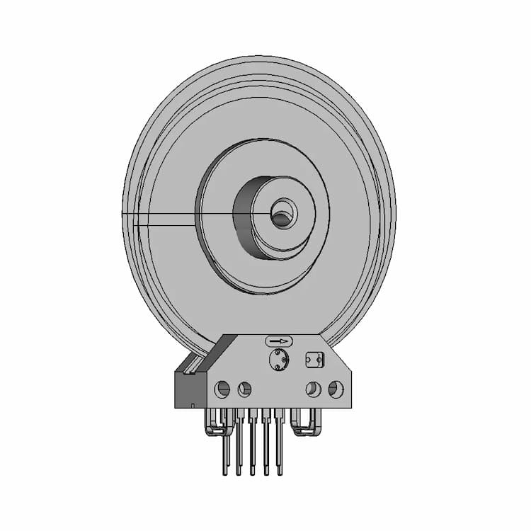 Heds 9000 A00 9100 Optical Encoder 50Mm Disc - Downloadable CAD Representation