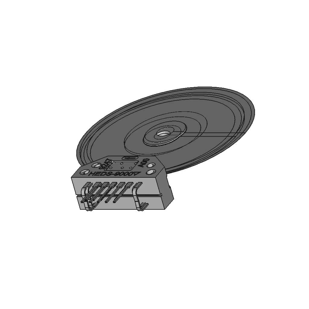 Heds 9000 A00 9100 Optical Encoder 50Mm Disc - Downloadable CAD Representation_60_30_degree_snapshot