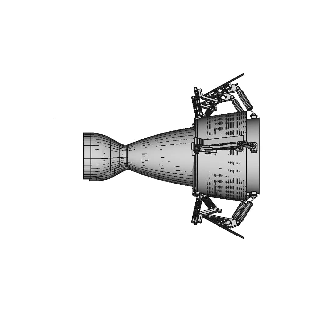 Bio-Inspired Morphing Rocket Nozzle - Standard Mechanical Component_0_0_degree_snapshot