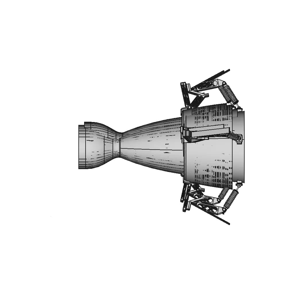 Bio-Inspired Morphing Rocket Nozzle - Standard Mechanical Component_270_0_degree_snapshot