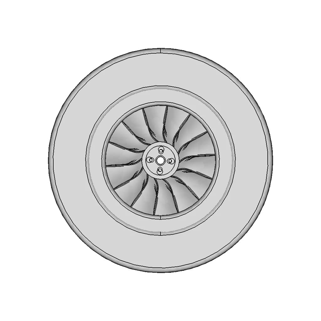 Fly Wheel With Active Cooling | High-Quality CAD Model_90_0_degree_snapshot