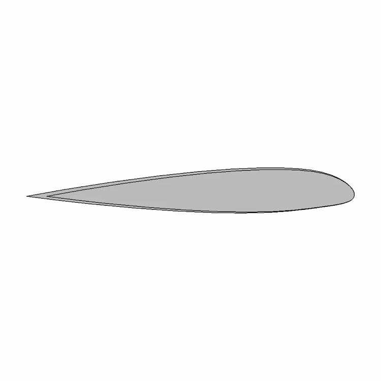Naca 23012 Airfoil Section - Standard Mechanical Component