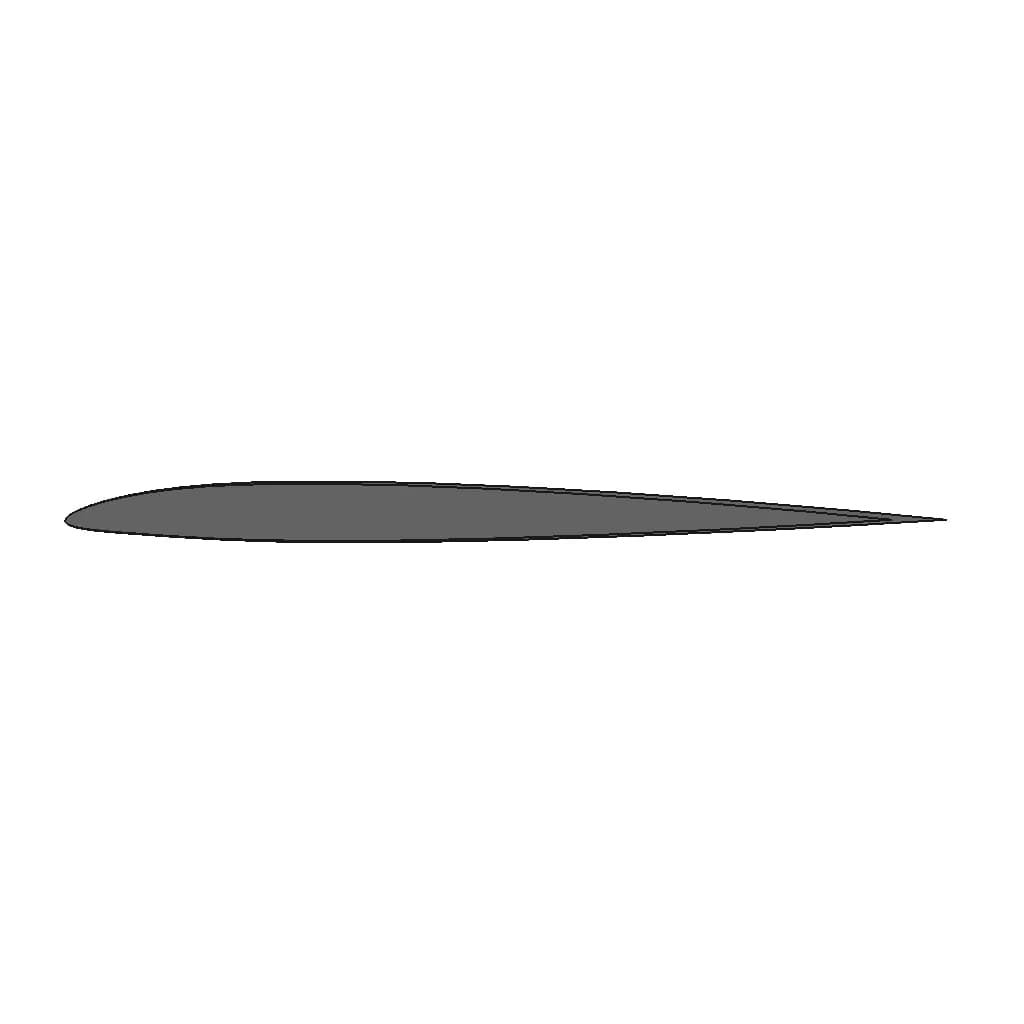 Naca 23012 Airfoil Section - Standard Mechanical Component_60_30_degree_snapshot