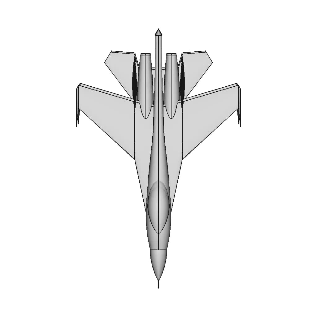 Sukhoi Su-27 - Standard Mechanical Component_270_0_degree_snapshot
