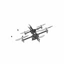 F450 Quadcopter Frame With Pixhawk 2.4.8 Flight Controller - Downloadable CAD Representation_60_30_degree_snapshot