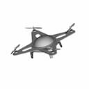 Quadcopter Drone Frame Design With Dome Enclosure | 3D Engineering Design File_60_30_degree_snapshot