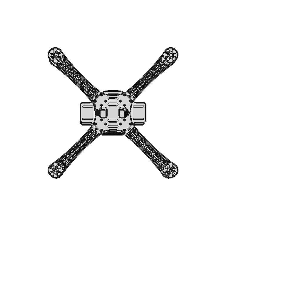 F450-Frame - Downloadable CAD Representation_270_0_degree_snapshot