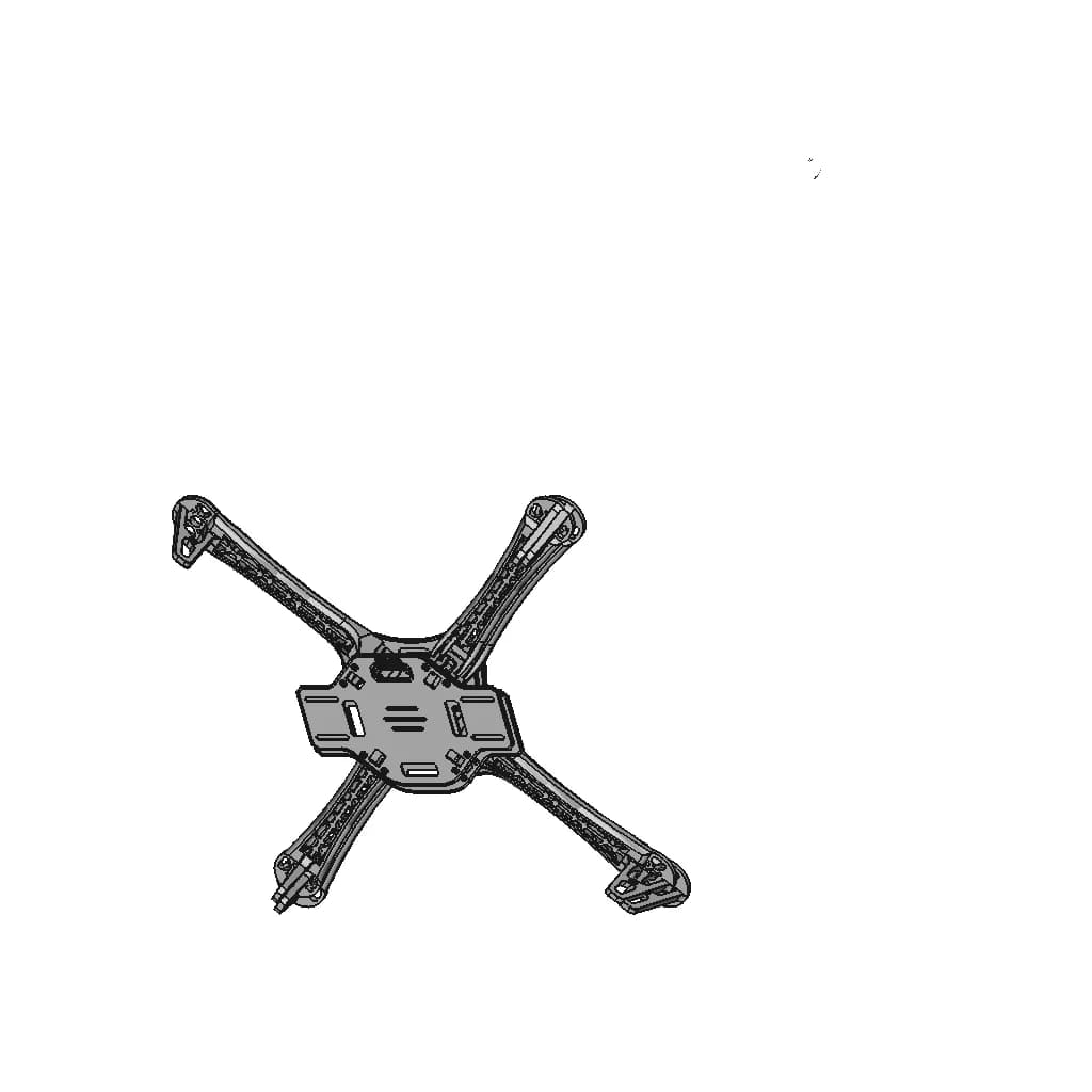 F450-Frame - Downloadable CAD Representation_60_30_degree_snapshot