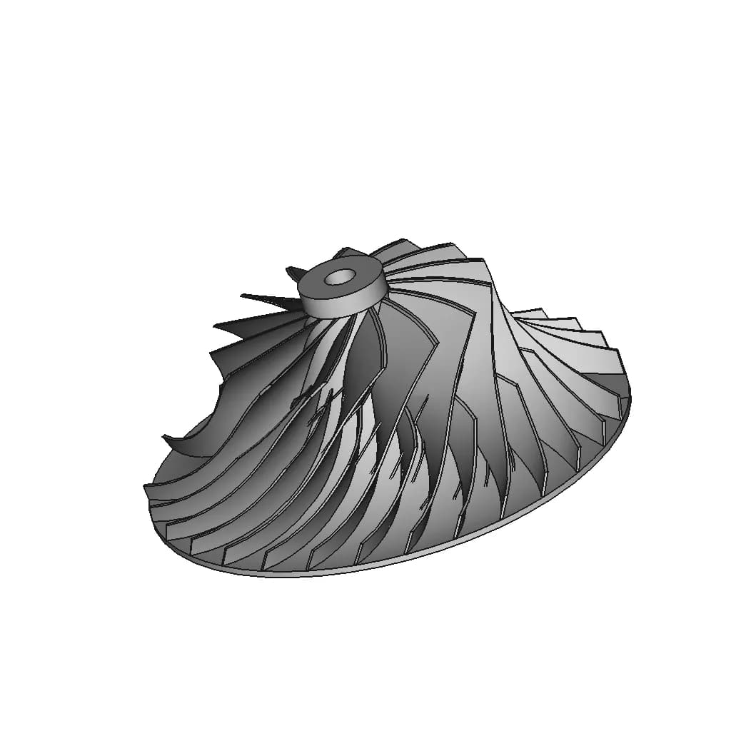 Jet Impeller In Fusion 360, Stl, Step Files. | 3D Engineering Design File_60_30_degree_snapshot