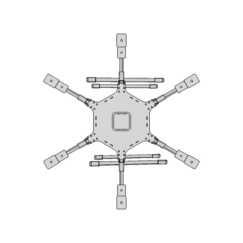 Hexacopter Frame - Standard Mechanical Component_270_0_degree_snapshot