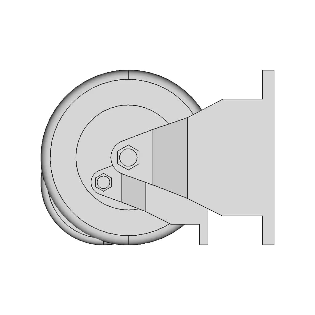 6"X2" Directional And Fix Wheel | High-Quality CAD Model_0_270_degree_snapshot