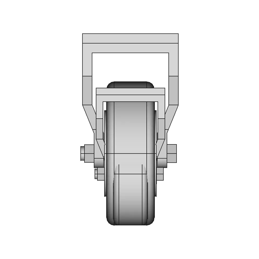 6"X2" Directional And Fix Wheel | High-Quality CAD Model_90_0_degree_snapshot