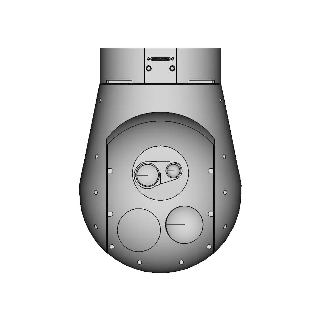 (Eopic-8Ld) Uav Surveillance Camera Gimbal | 3D Engineering Design File_90_0_degree_snapshot