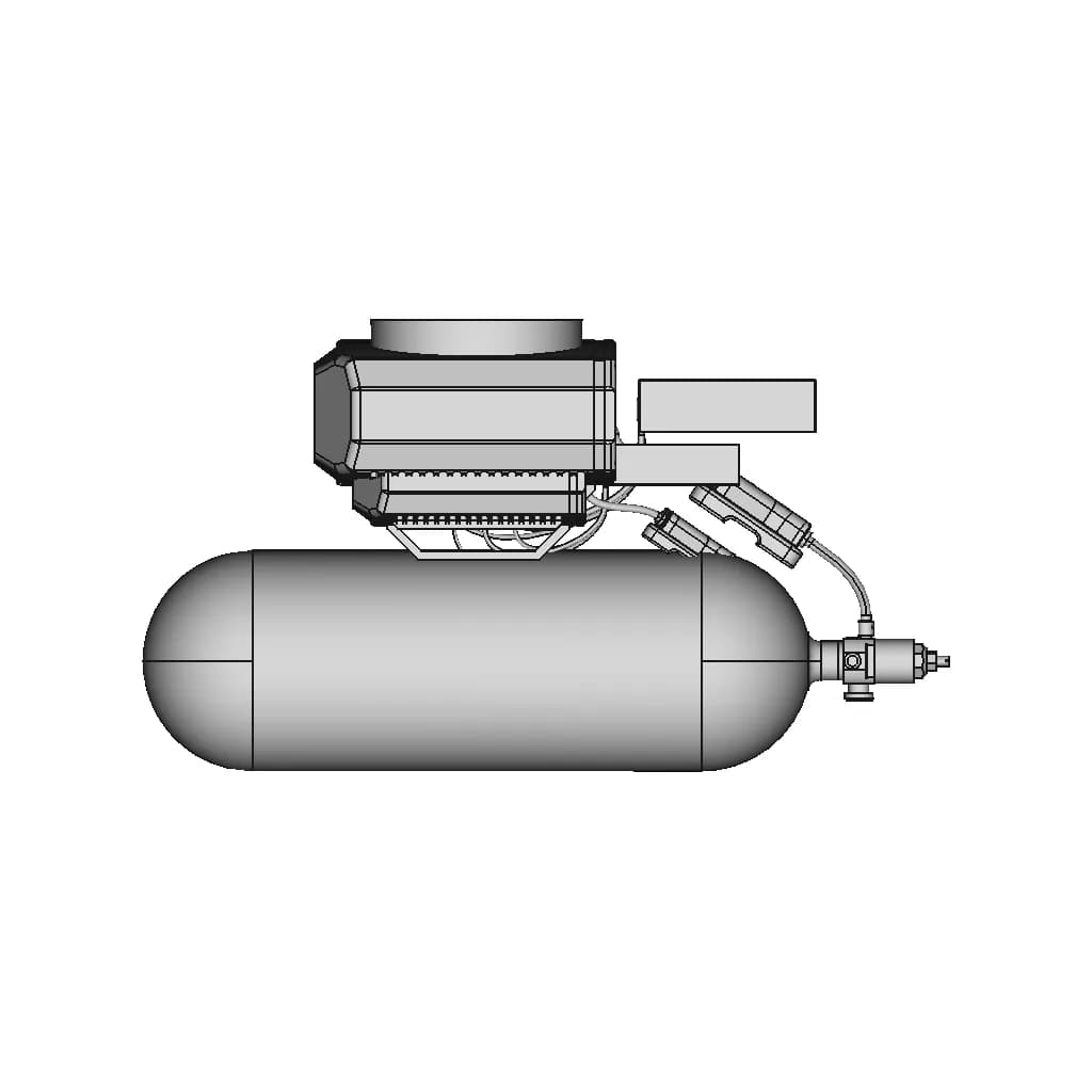 Hydrogen Fuel Cell 2.4 Kw For Uav - Downloadable CAD Representation_0_0_degree_snapshot