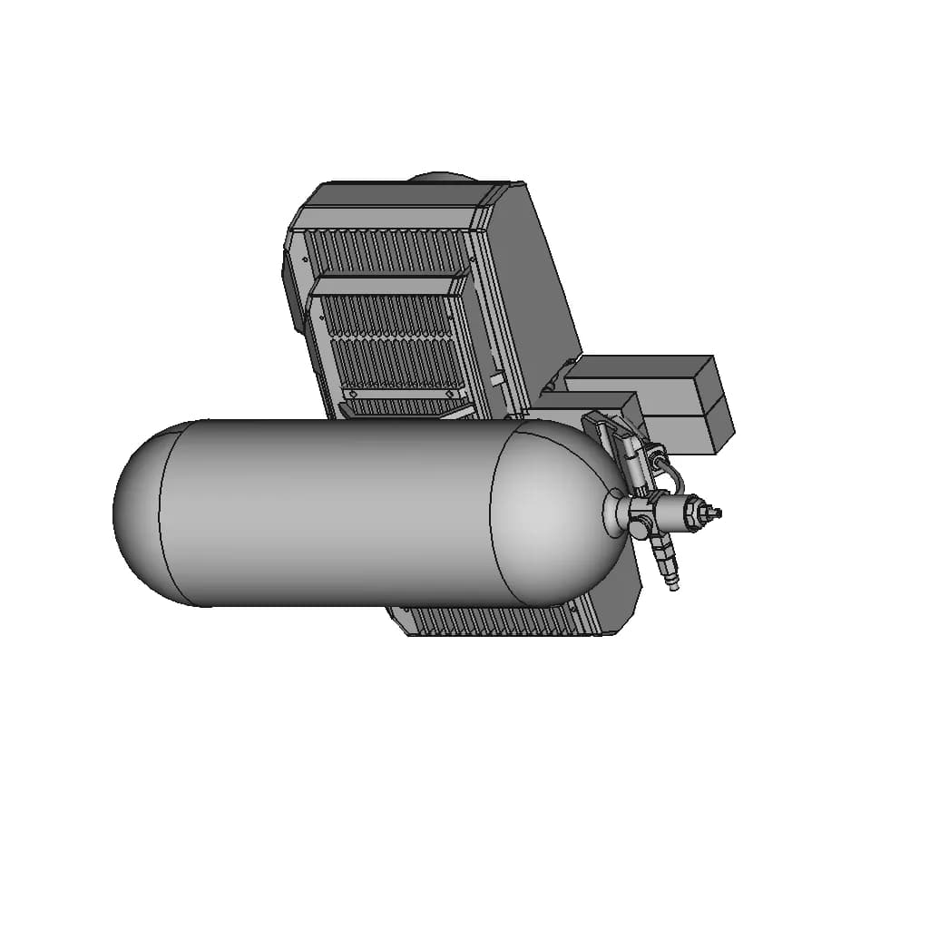 Hydrogen Fuel Cell 2.4 Kw For Uav - Downloadable CAD Representation_60_30_degree_snapshot