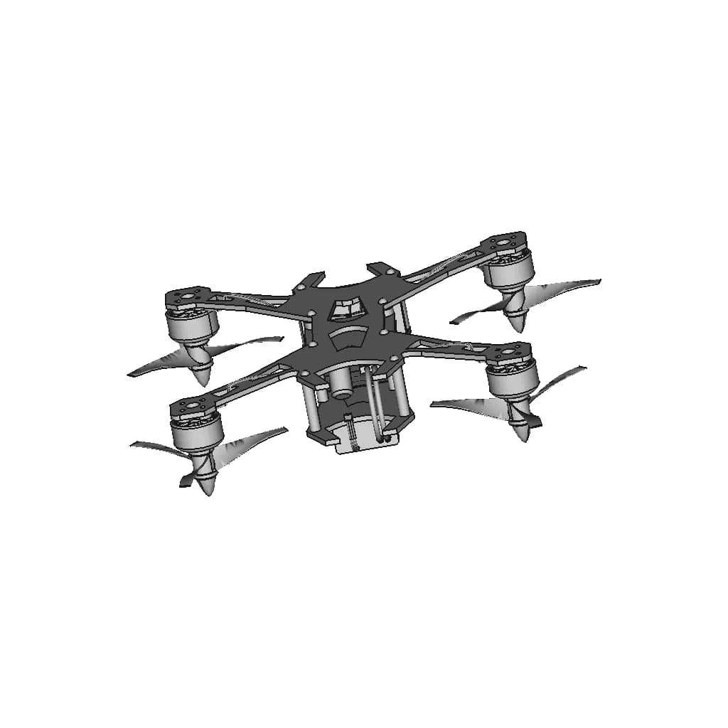 Drone (Fpv-Quadcopter) - Downloadable CAD Representation_270_0_degree_snapshot