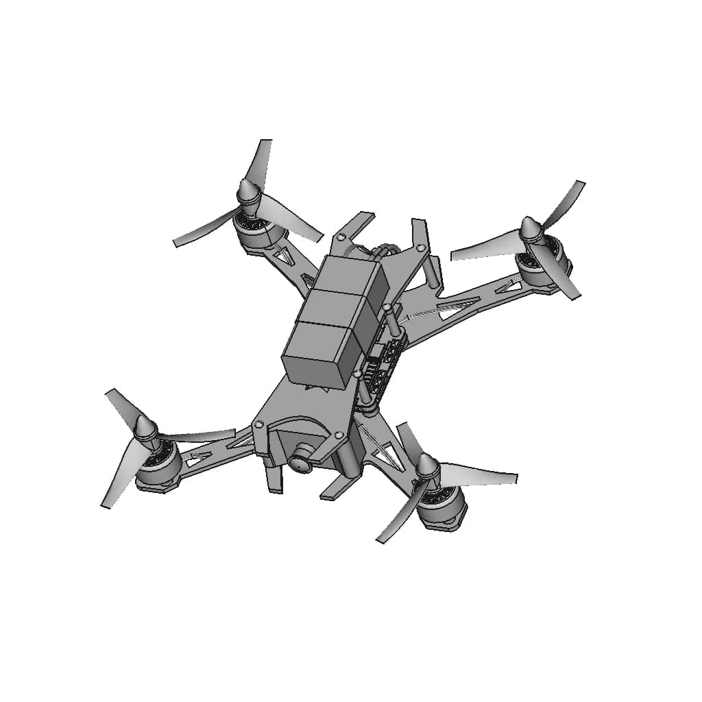 Drone (Fpv-Quadcopter) - Downloadable CAD Representation_60_30_degree_snapshot