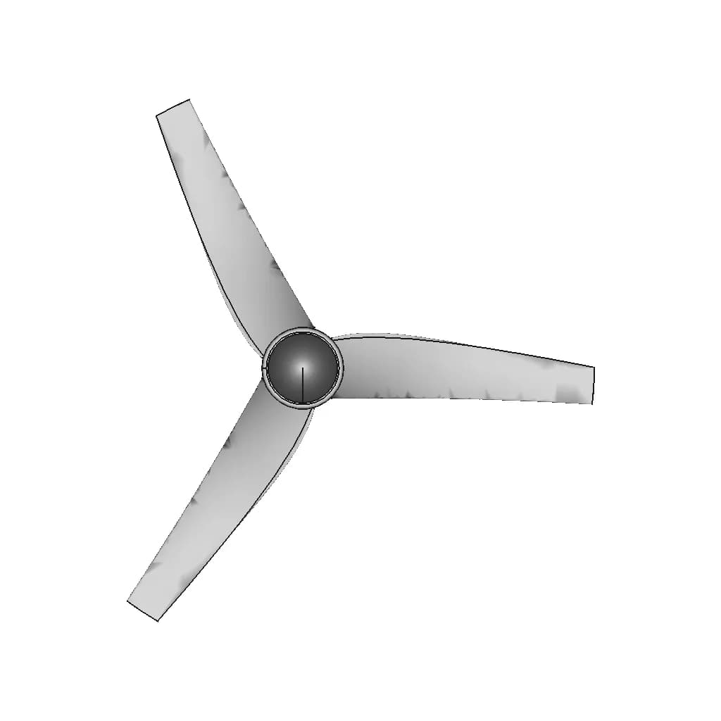 Propeller 3 Blade (3.9In) | High-Quality CAD Model_0_0_degree_snapshot