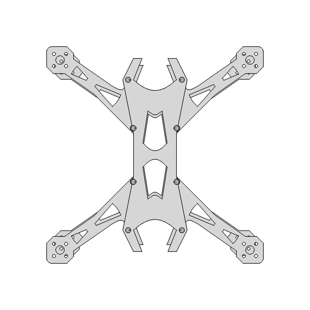 Drone Frame (Small 20X20Cm) - Standard Mechanical Component_0_0_degree_snapshot