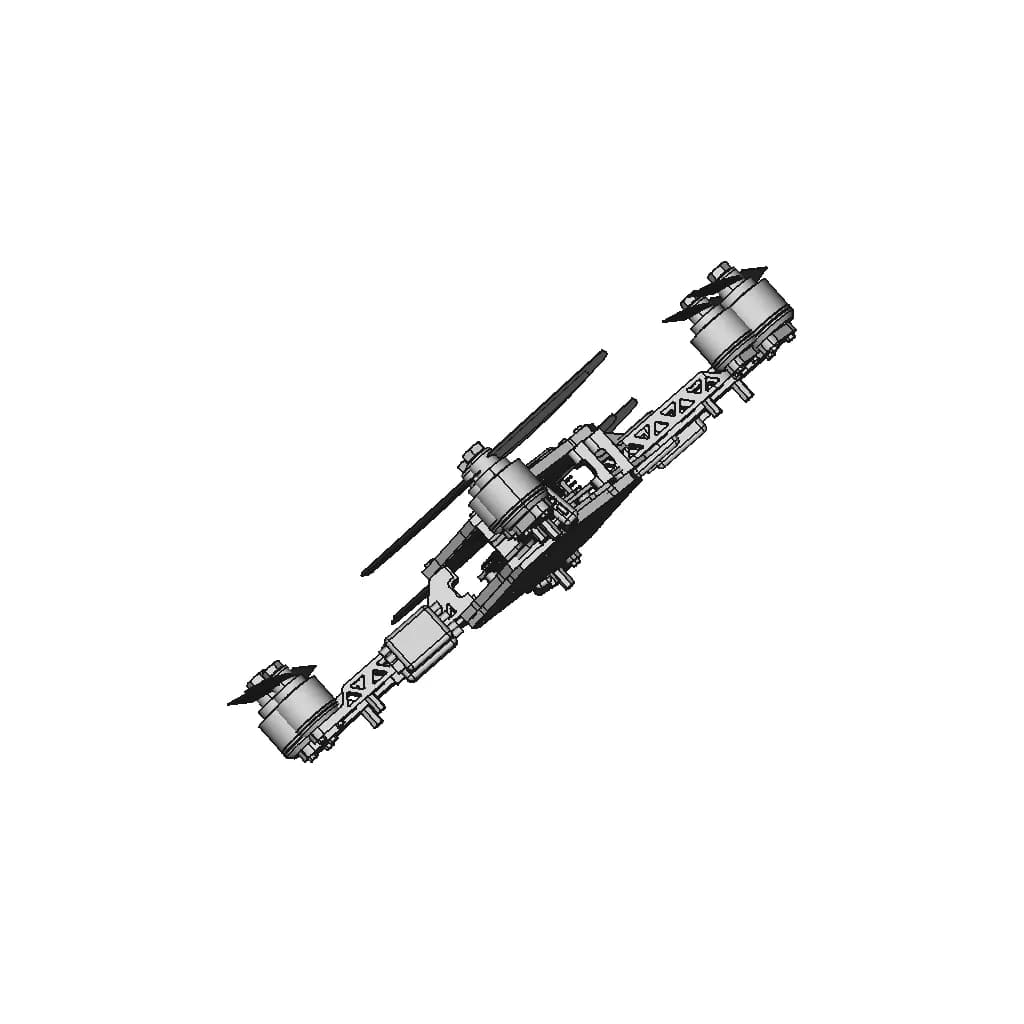 Quadcopter Drone Frame - Downloadable CAD Representation_0_270_degree_snapshot