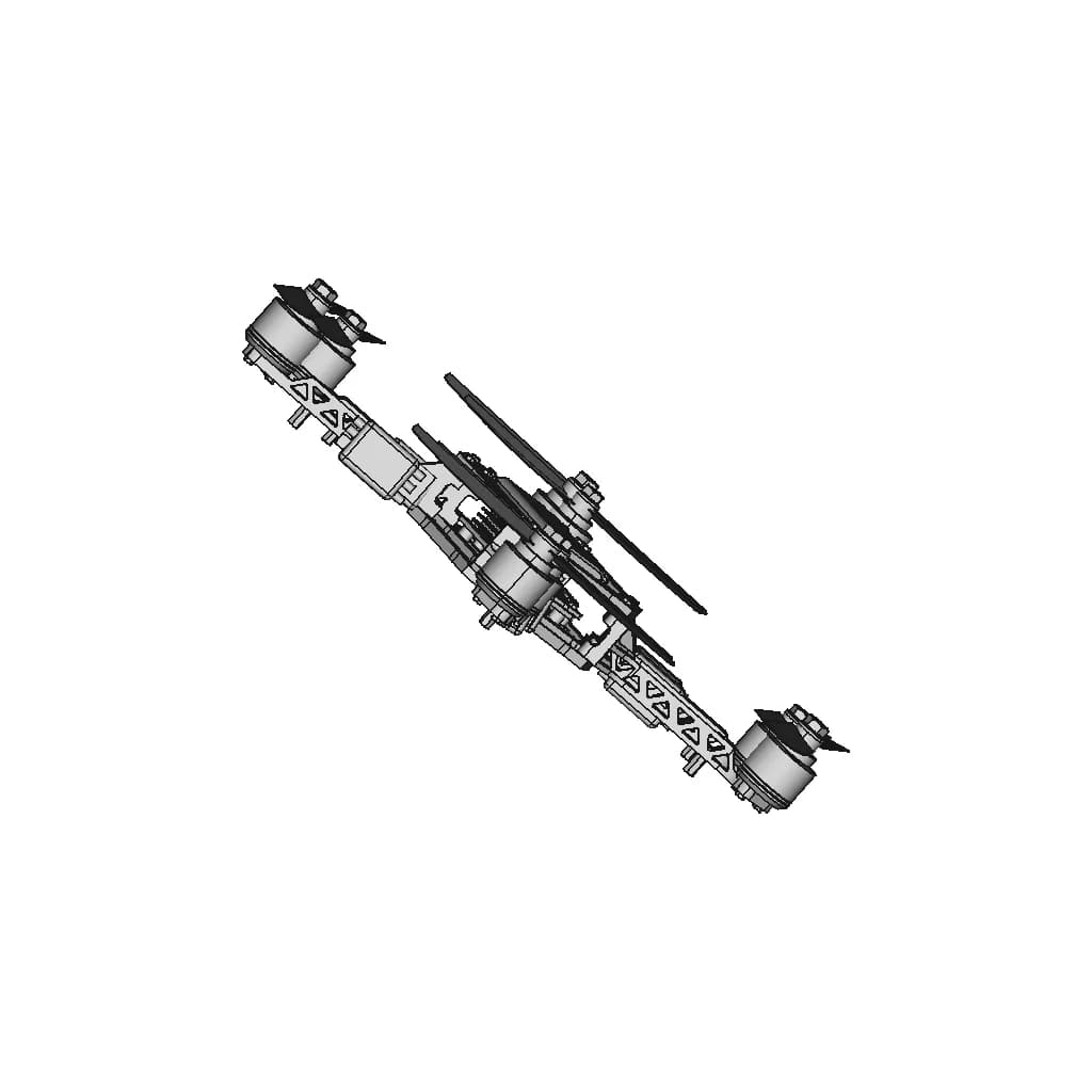 Quadcopter Drone Frame - Downloadable CAD Representation_0_90_degree_snapshot