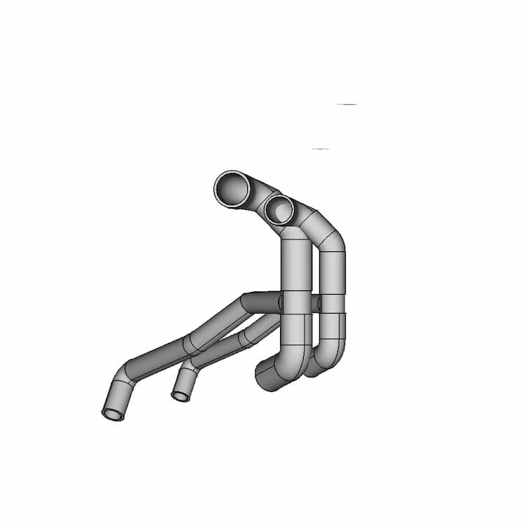 Lower Engine Hose Jcb Th | 3D Engineering Design File