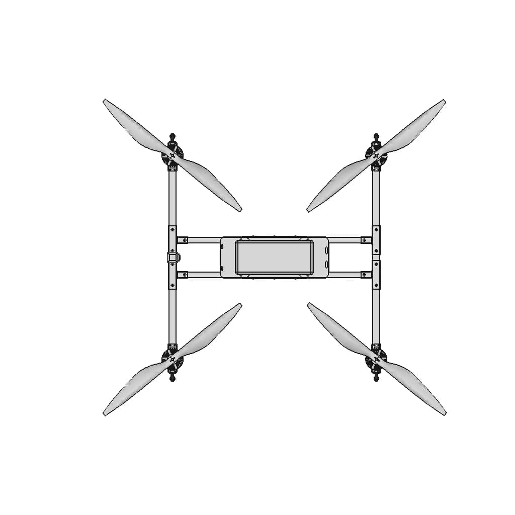 H-Frame Drone | 3D Engineering Design File_0_0_degree_snapshot