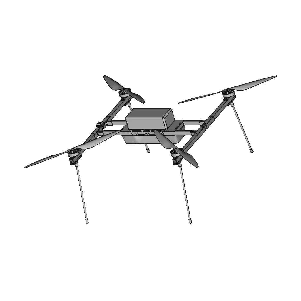 H-Frame Drone | 3D Engineering Design File_60_30_degree_snapshot