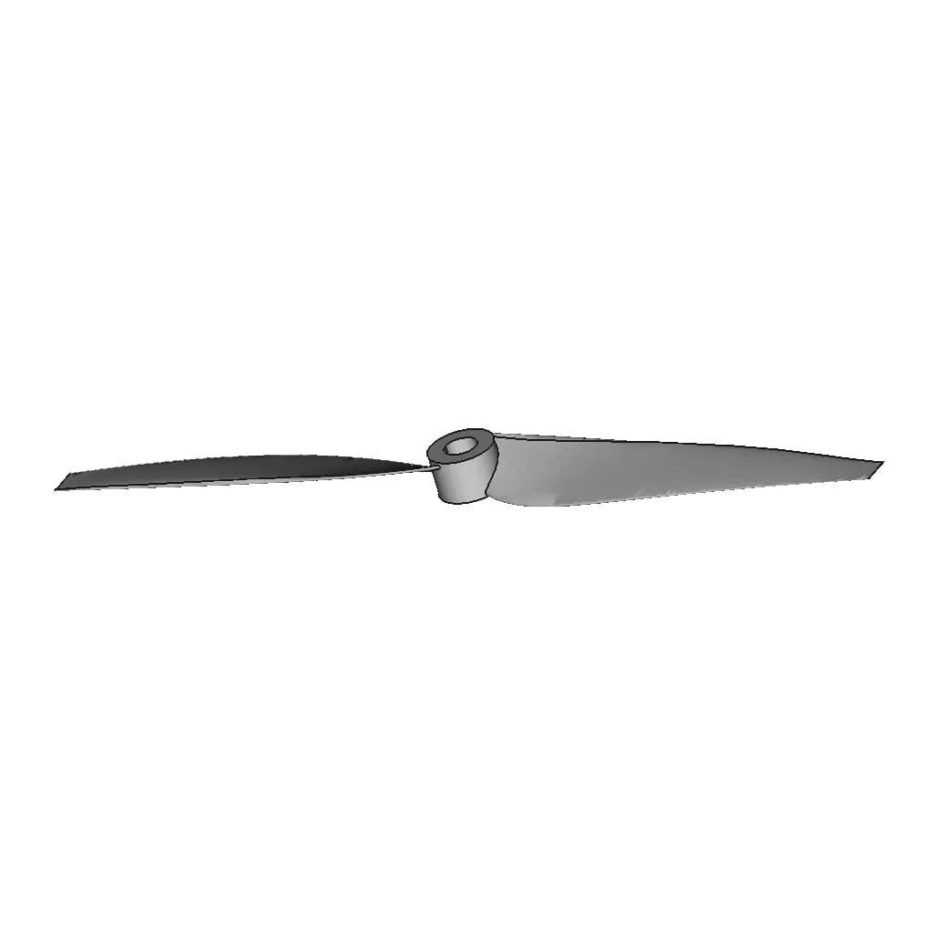 Propeller (L=6.25", P=45) - Downloadable CAD Representation_60_30_degree_snapshot