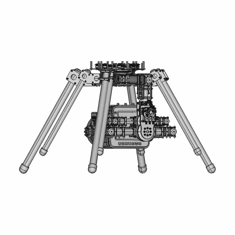 Z8 Drone Octocopter Uav - Downloadable CAD Representation