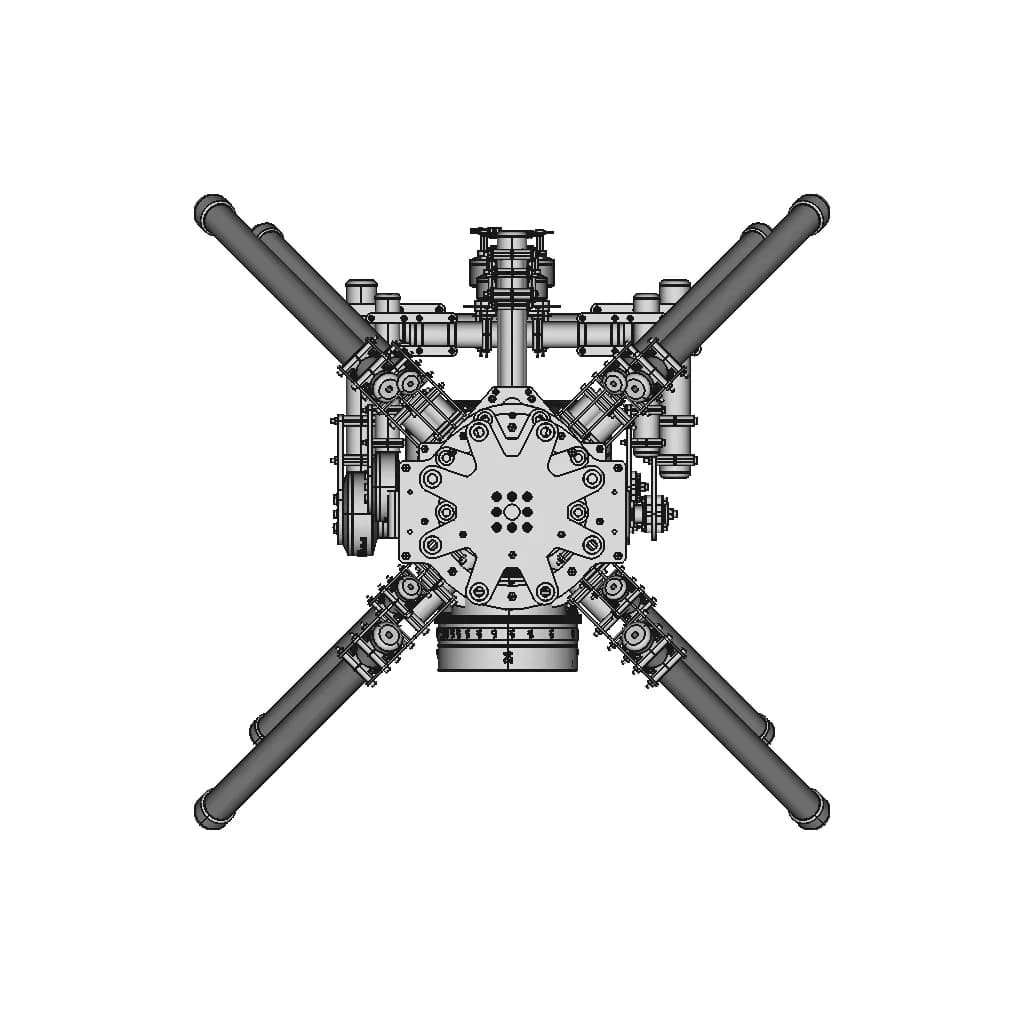 Z8 Drone Octocopter Uav - Downloadable CAD Representation_270_0_degree_snapshot