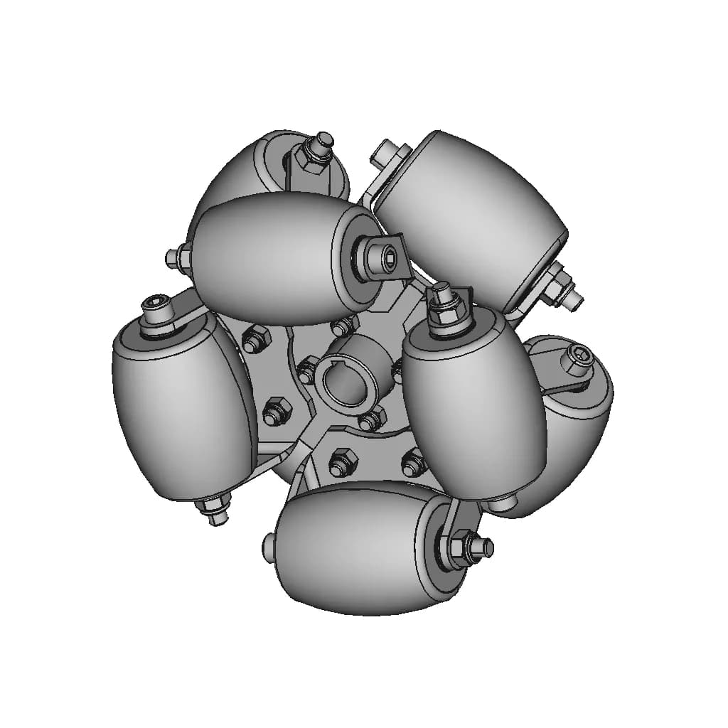 Omni Wheel 250Mm - Standard Mechanical Component_60_30_degree_snapshot