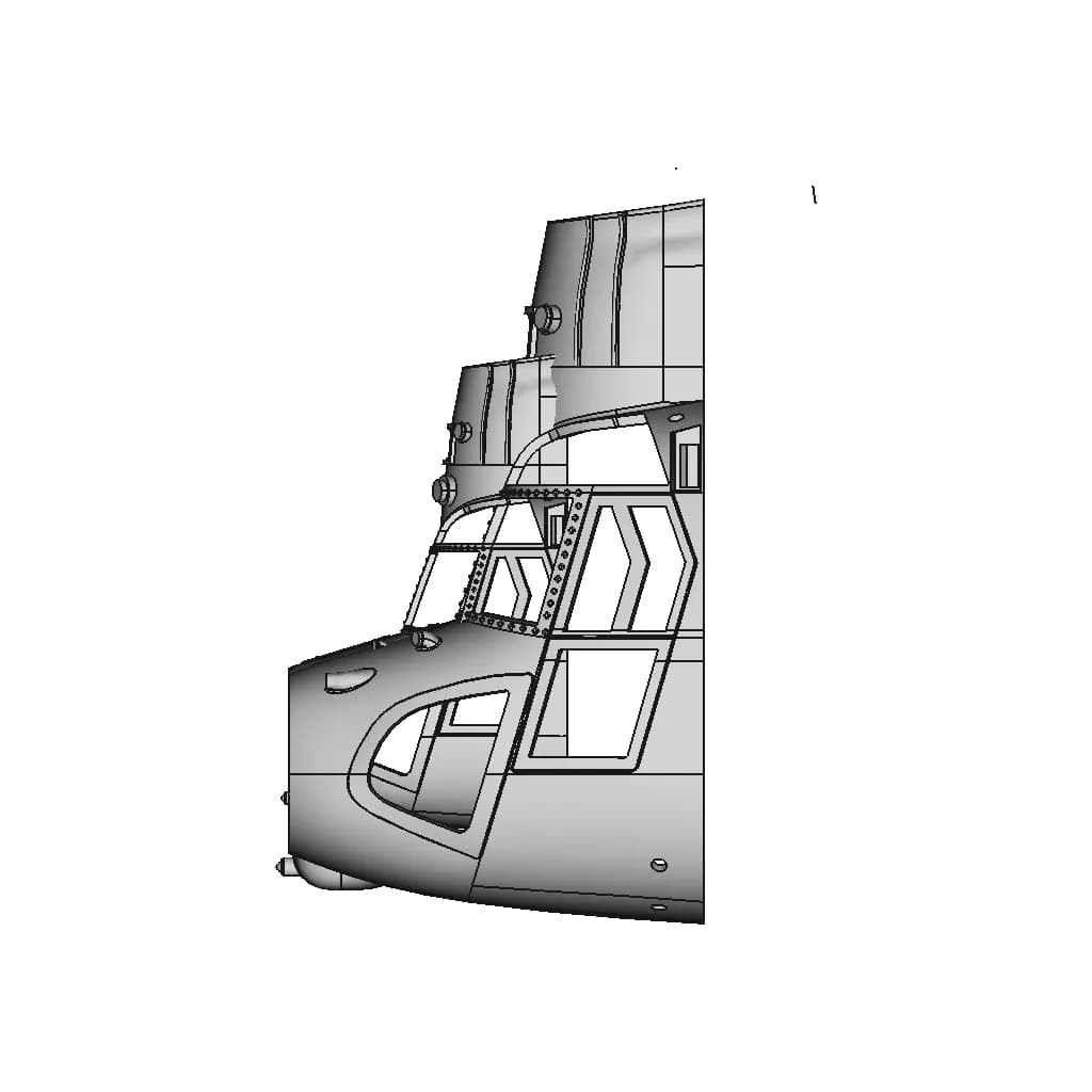 3D Printed Chinook Mh - 47 Spec - Ops | High-Quality CAD Model_90_0_degree_snapshot