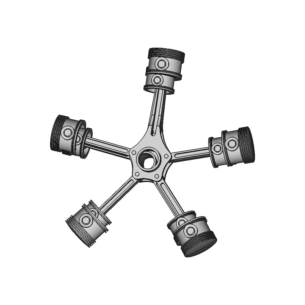 Radial Piston Components Assy | 3D Engineering Design File_270_0_degree_snapshot