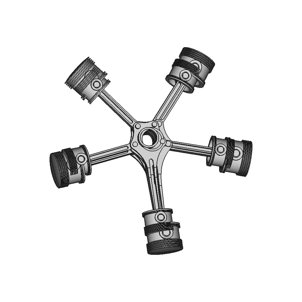 Radial Piston Components Assy | 3D Engineering Design File_90_0_degree_snapshot