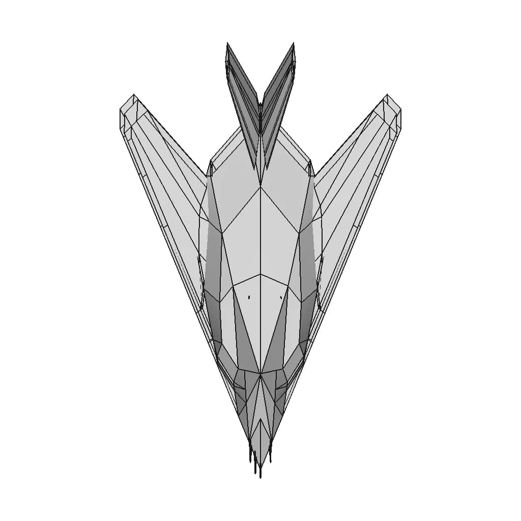 Lockheed Martin F-117 Nighthawk | High-Quality CAD Model_0_0_degree_snapshot