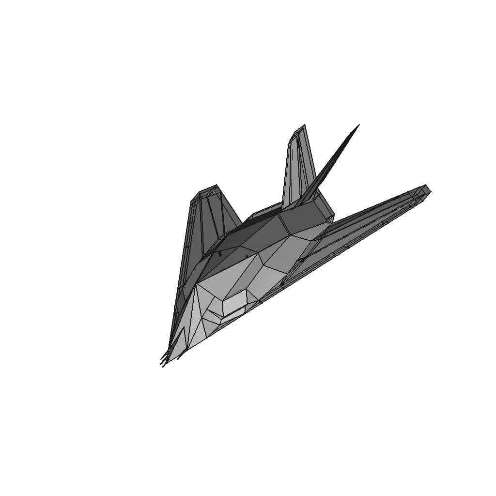 Lockheed Martin F-117 Nighthawk | High-Quality CAD Model_60_30_degree_snapshot