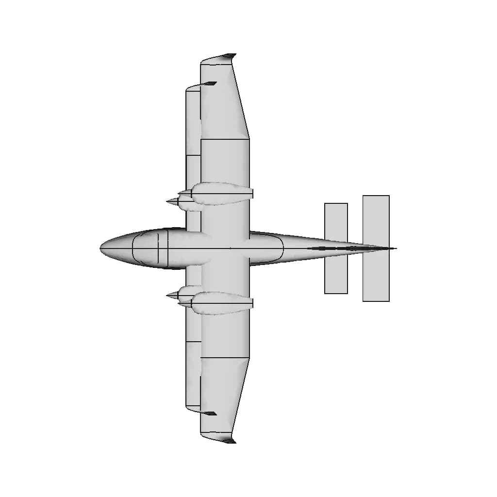 Tecnam P2006 - Downloadable CAD Representation_0_0_degree_snapshot