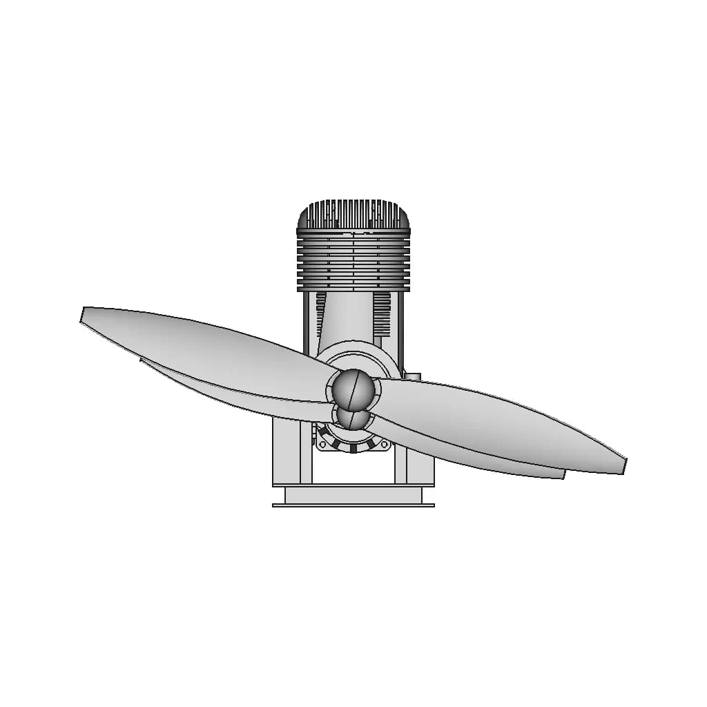 Propeller Engine | High-Quality CAD Model_0_0_degree_snapshot