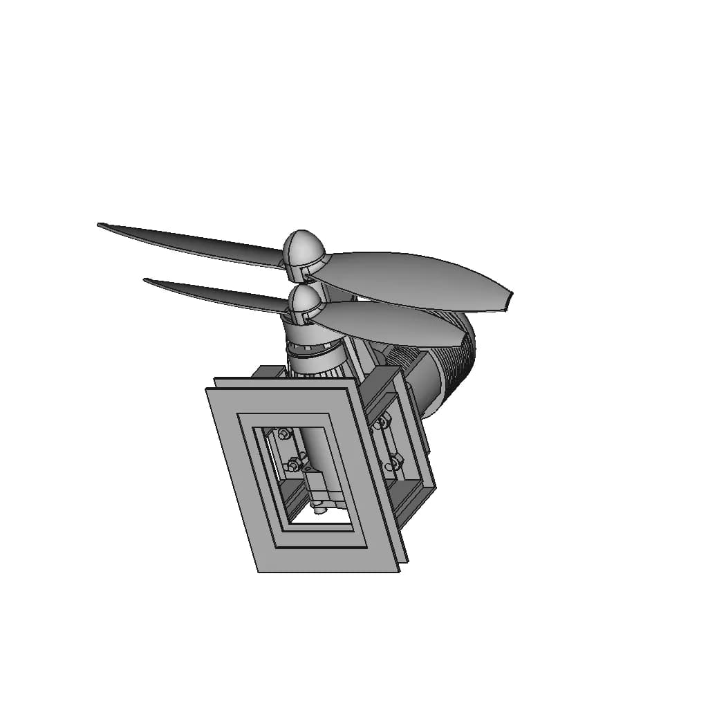 Propeller Engine | High-Quality CAD Model_60_30_degree_snapshot
