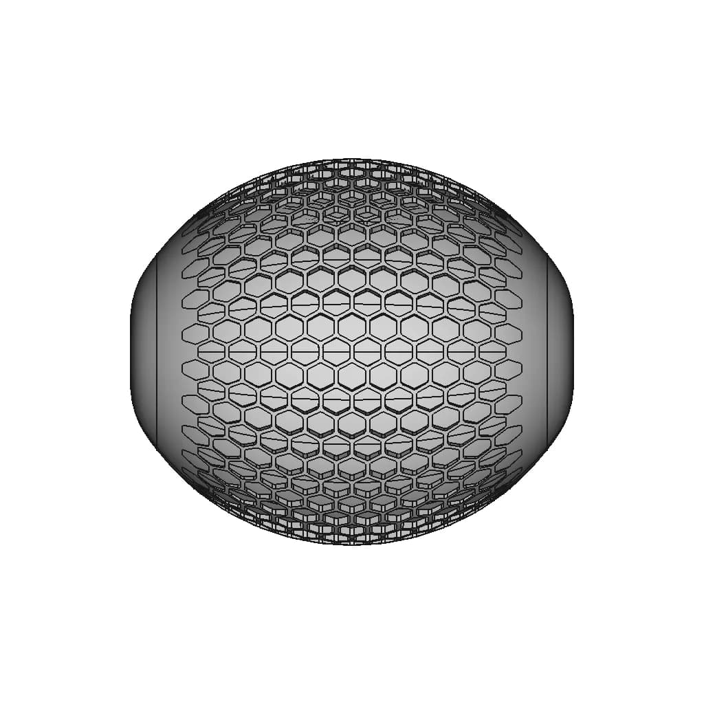 Honeycomb Fade Pattern - Downloadable CAD Representation_0_0_degree_snapshot