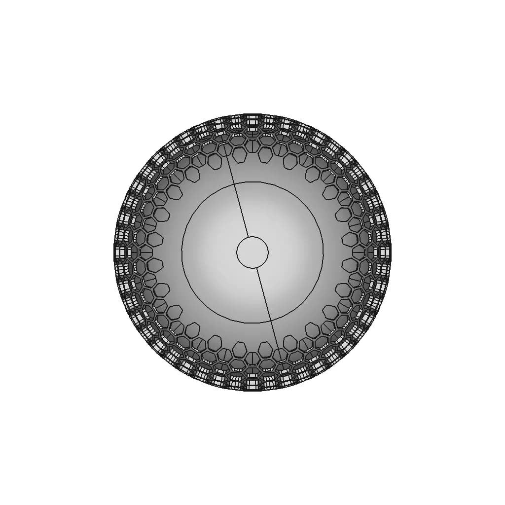 Honeycomb Fade Pattern - Downloadable CAD Representation_0_270_degree_snapshot