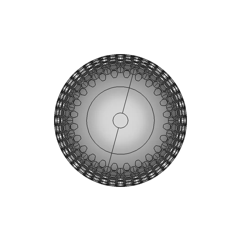 Honeycomb Fade Pattern - Downloadable CAD Representation_0_90_degree_snapshot