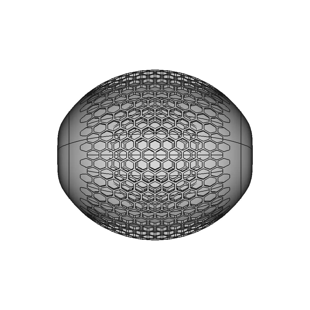 Honeycomb Fade Pattern - Downloadable CAD Representation_270_0_degree_snapshot